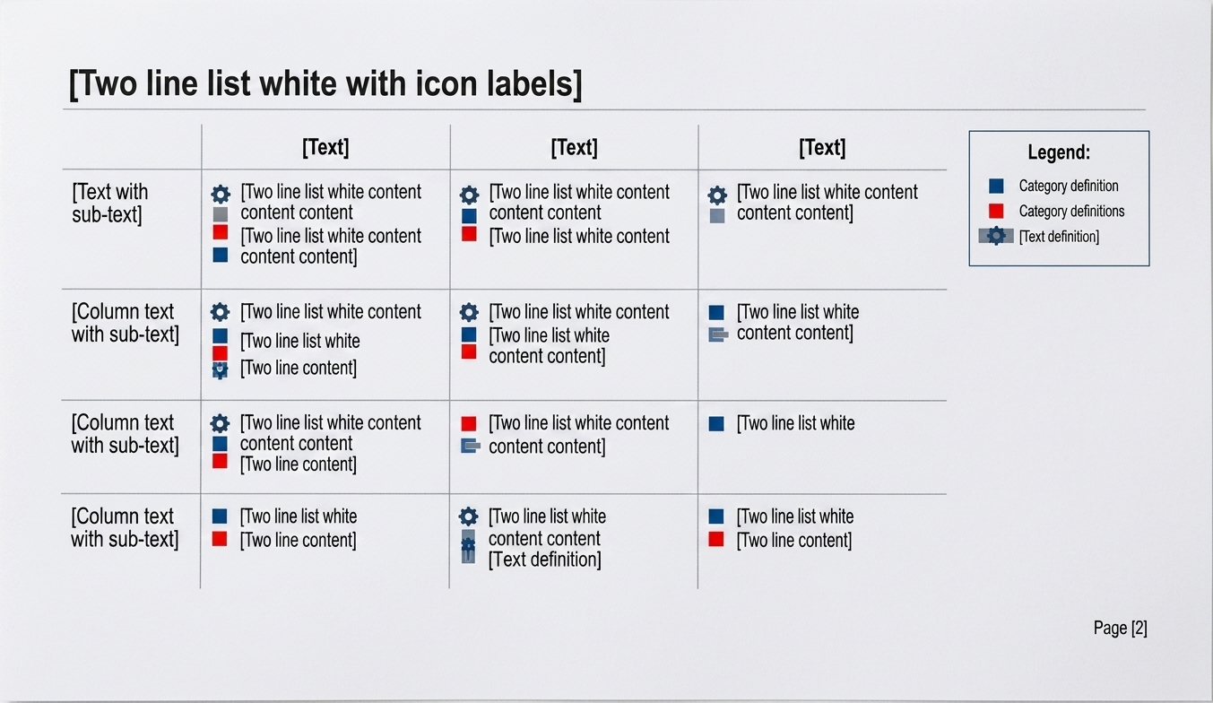 QBR status matrix reference showing a color-coded comparison grid for feature adoption, delivery status, and issue tracking